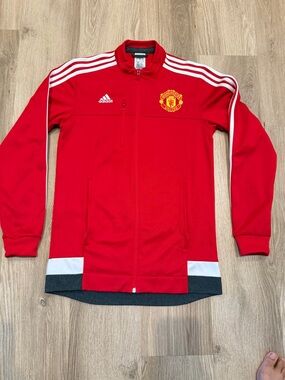 Adidas Manchester United Anthem Track Jacket Red Men’s Medium AC1927 EUC
